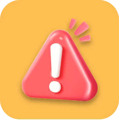 Červený trojúhelník s bílým vykřičníkem na oranžovém pozadí, symbol varování.