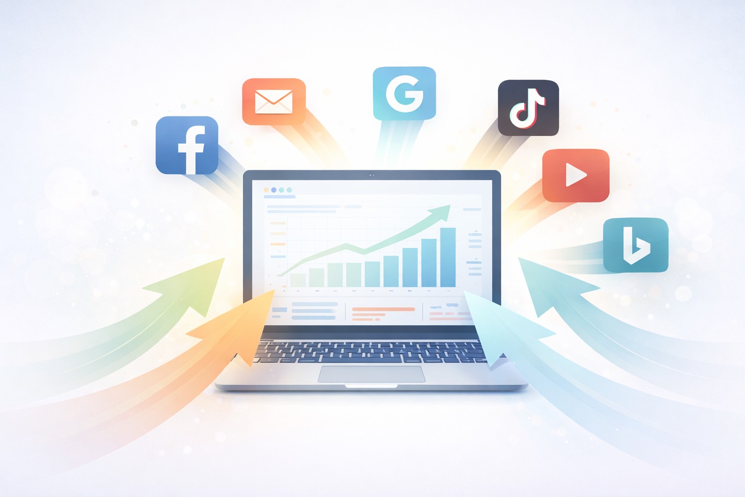 image of several ecommerce budgets hitting a target