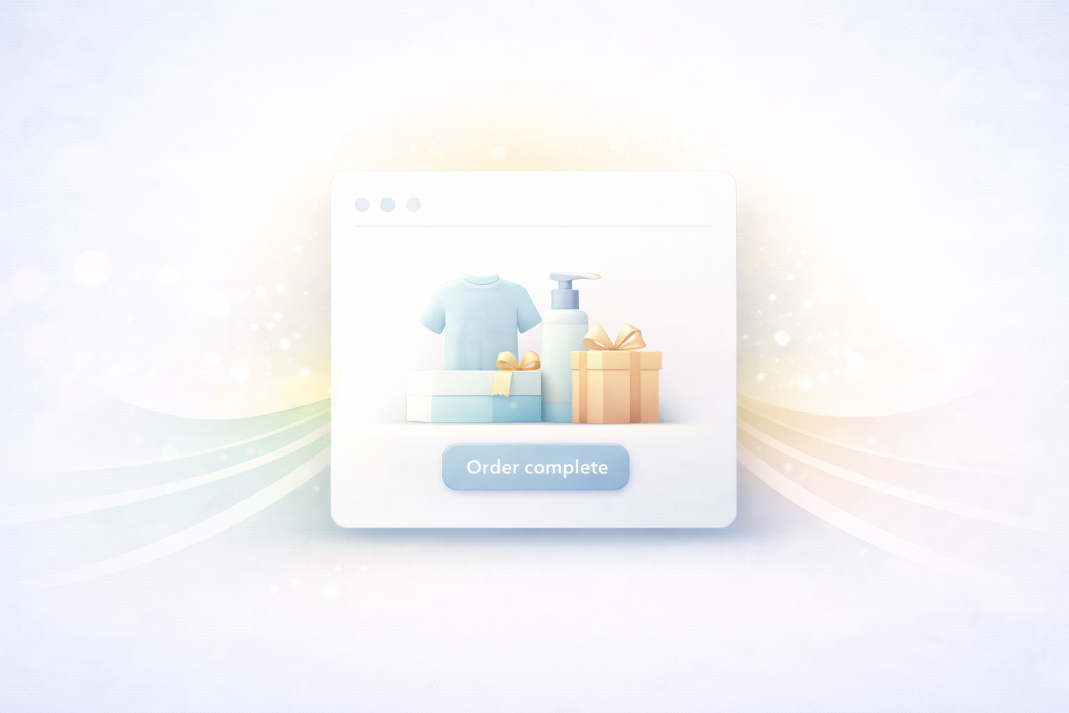 A successful ecommerce order comprised of multiple products representing a bundle