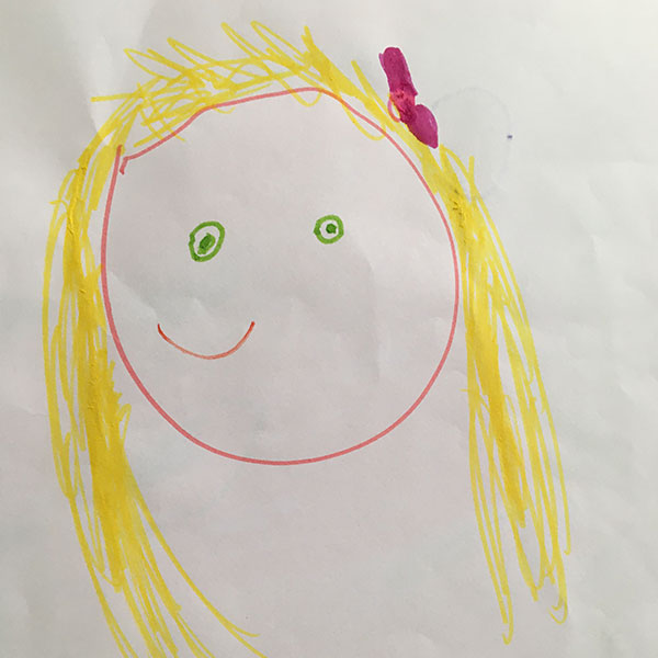 Målat porträtt av Lotta