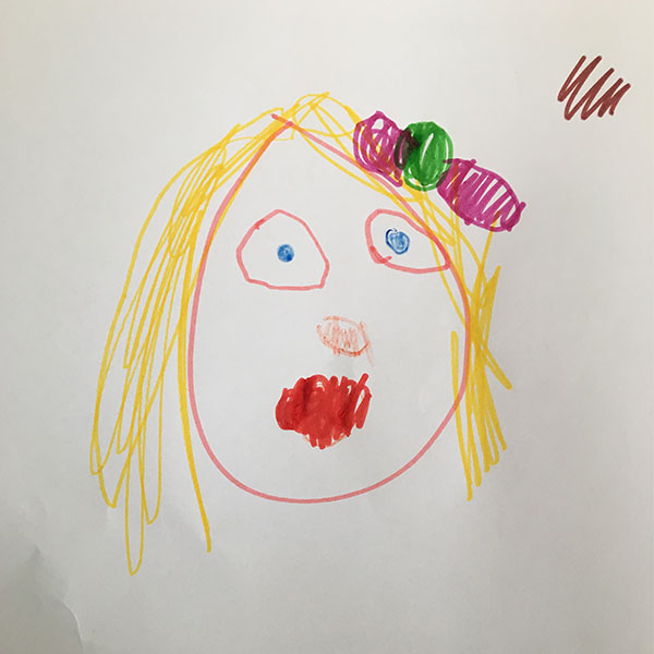 Målat porträtt av Matilda