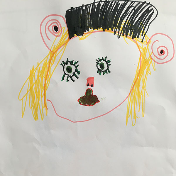 Målat porträtt av Jenny