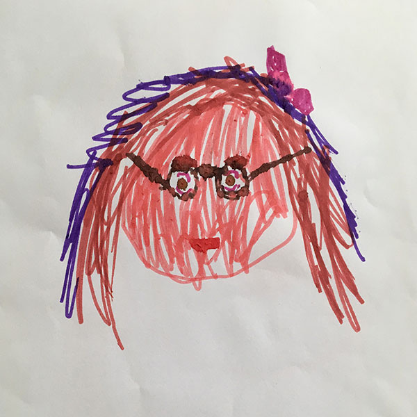 Målat porträtt av Jessica