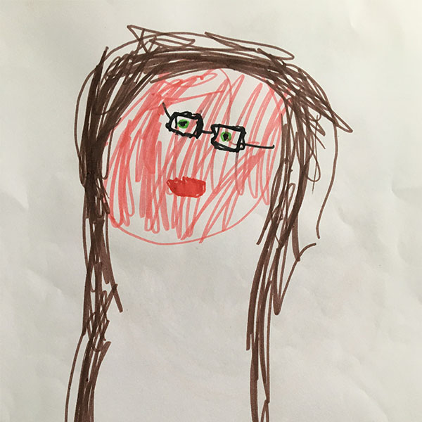 Målat porträtt av Lotta