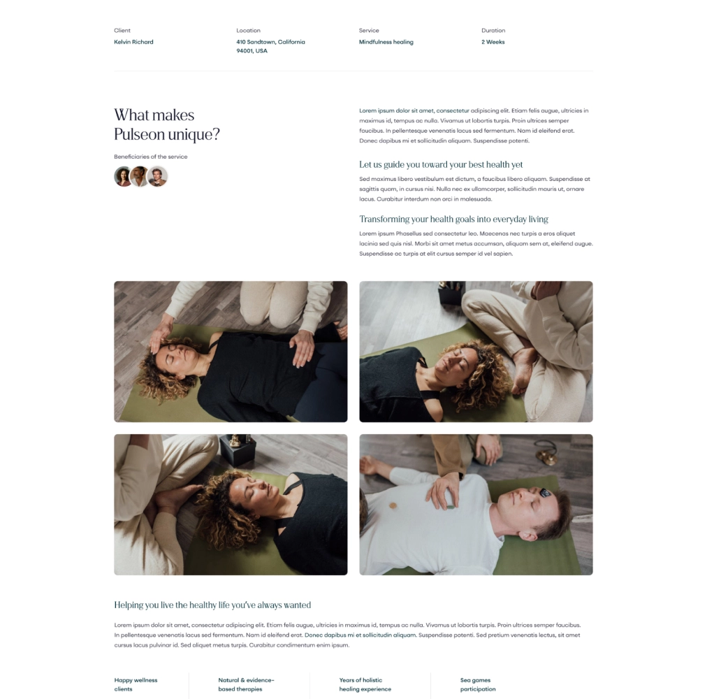 pulseon landing portfolio detail image