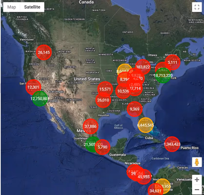 Advanced Google Heat Map