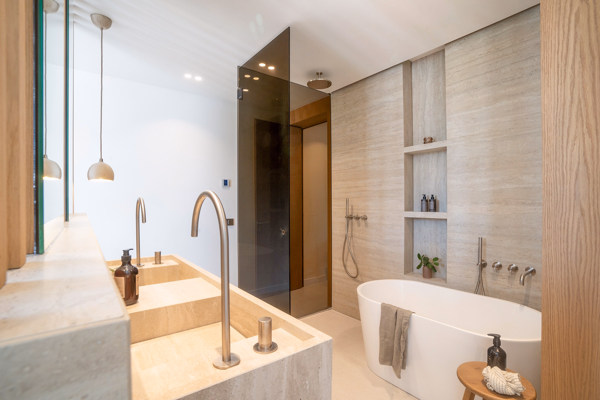 Modern bathroom fixtures and tiles at CASA ILIA, Aloha