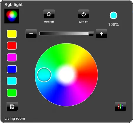 Farbsteuerung für intelligente Beleuchtung im Smart Home