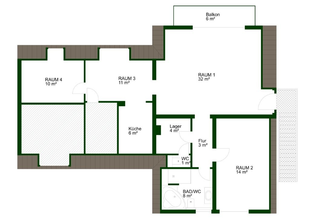Grundriss Kernstudio, Seminarraum für Entwicklungsprogramme
