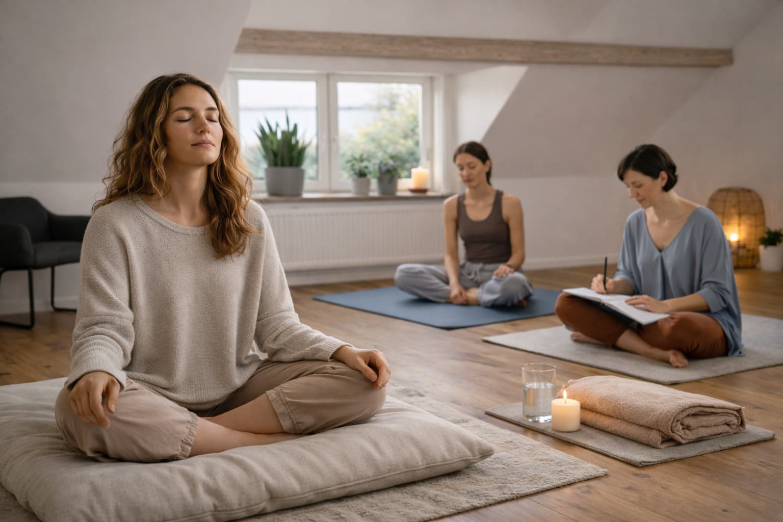 Körperorientiertes Format für Ruhe und innere Stabilität bei Kernfokus
