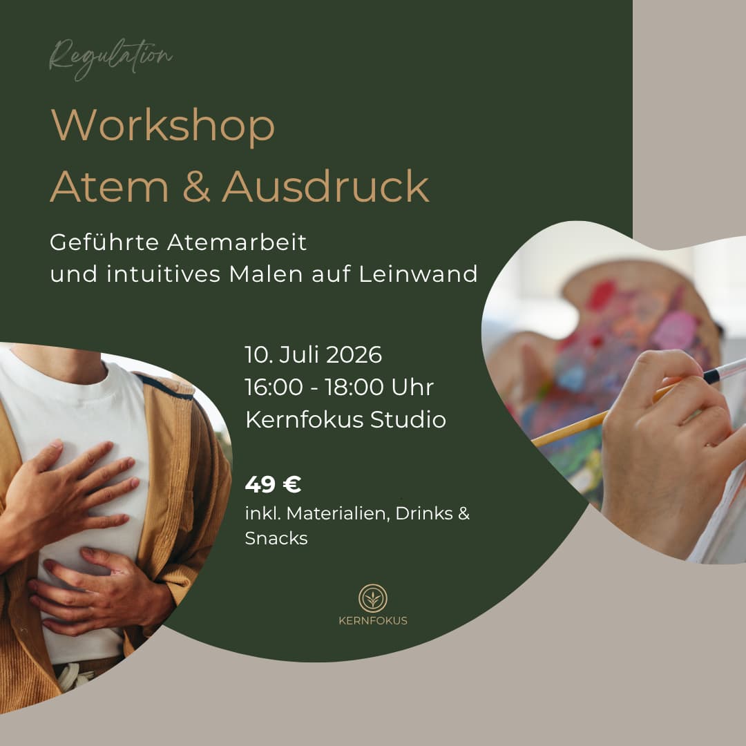 Workshop mit Atemarbeit und intuitivem Malen im Kernfokus Studio in Hürth bei Köln