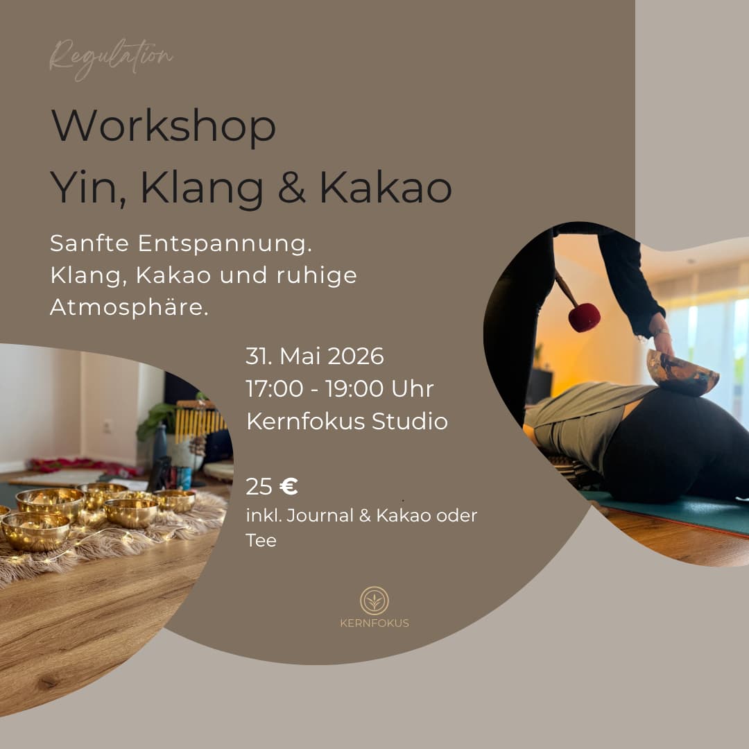 Entspannungsabend mit Yin Yoga, Klang und Kakao im Kernfokus Studio in Hürth bei Köln