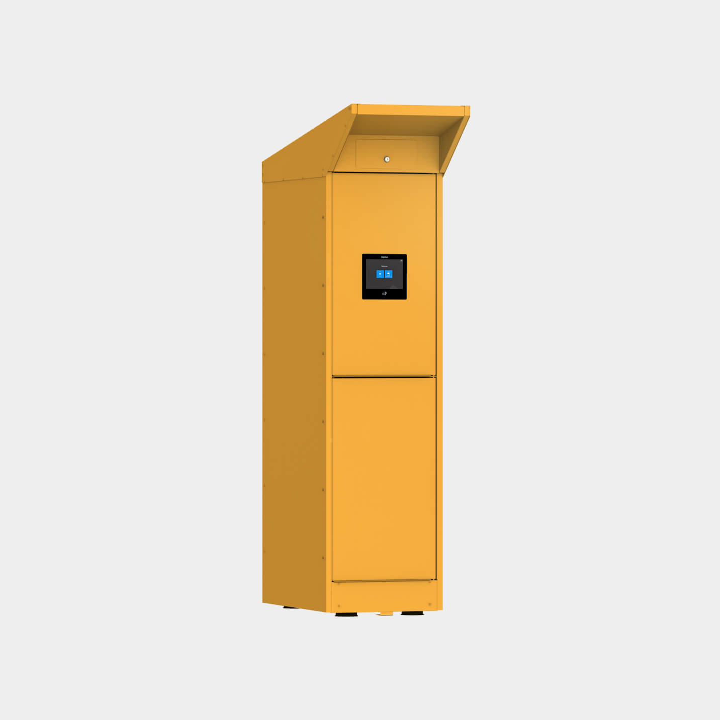 Outdoor locker in RAL 1023 color