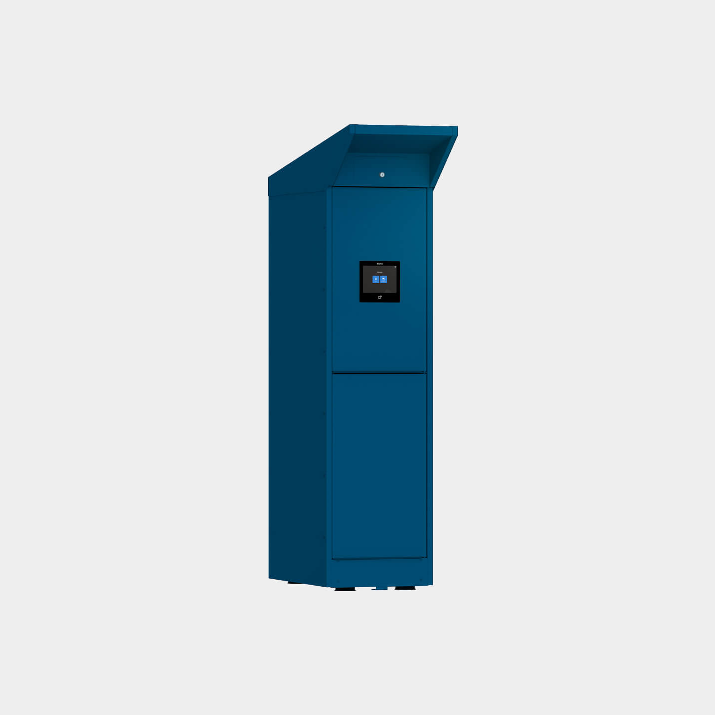 Outdoor locker in RAL 5010 color