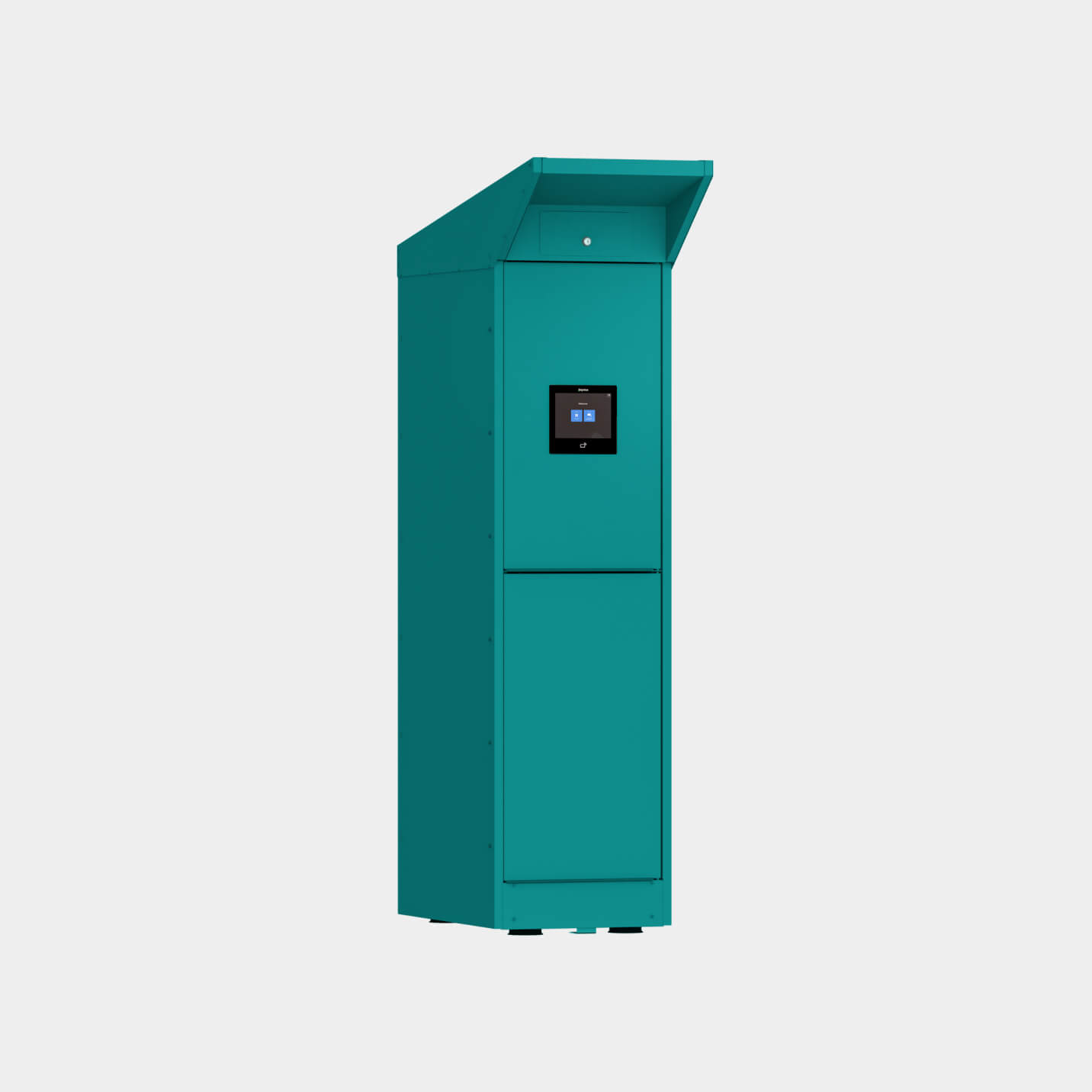 Outdoor locker in RAL 5018 color