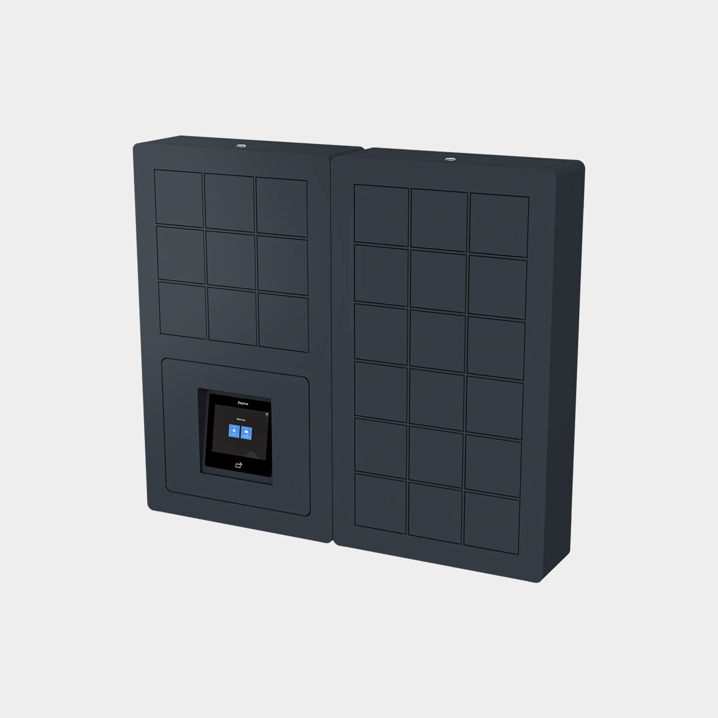 MiniWall locker in RAL 7016 color