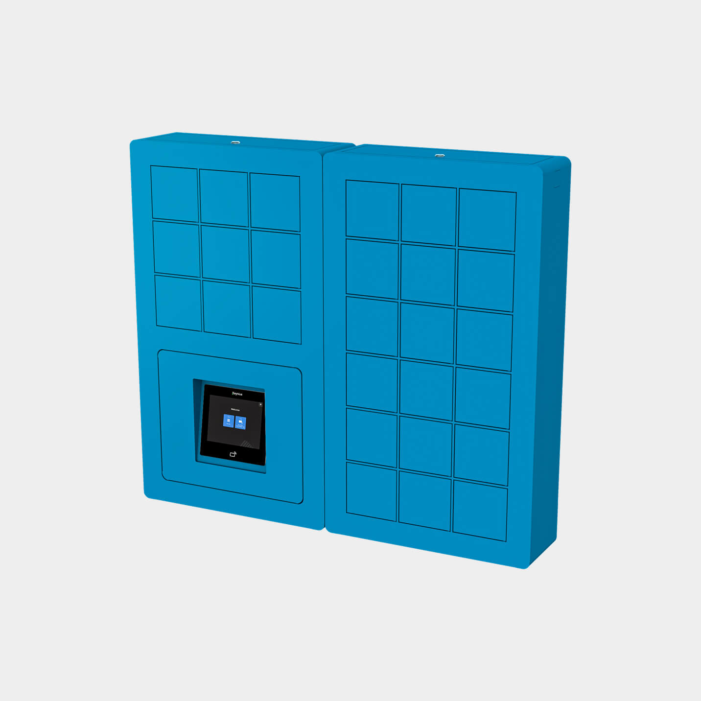 MiniWall locker in RAL 5012 color