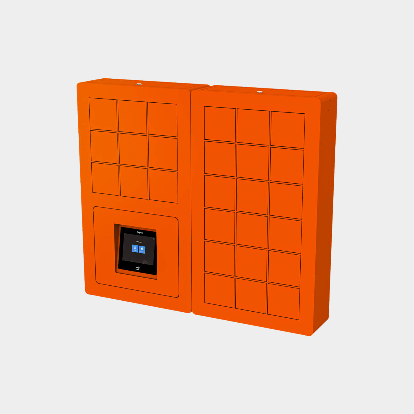 MiniWall locker in RAL 2004 color