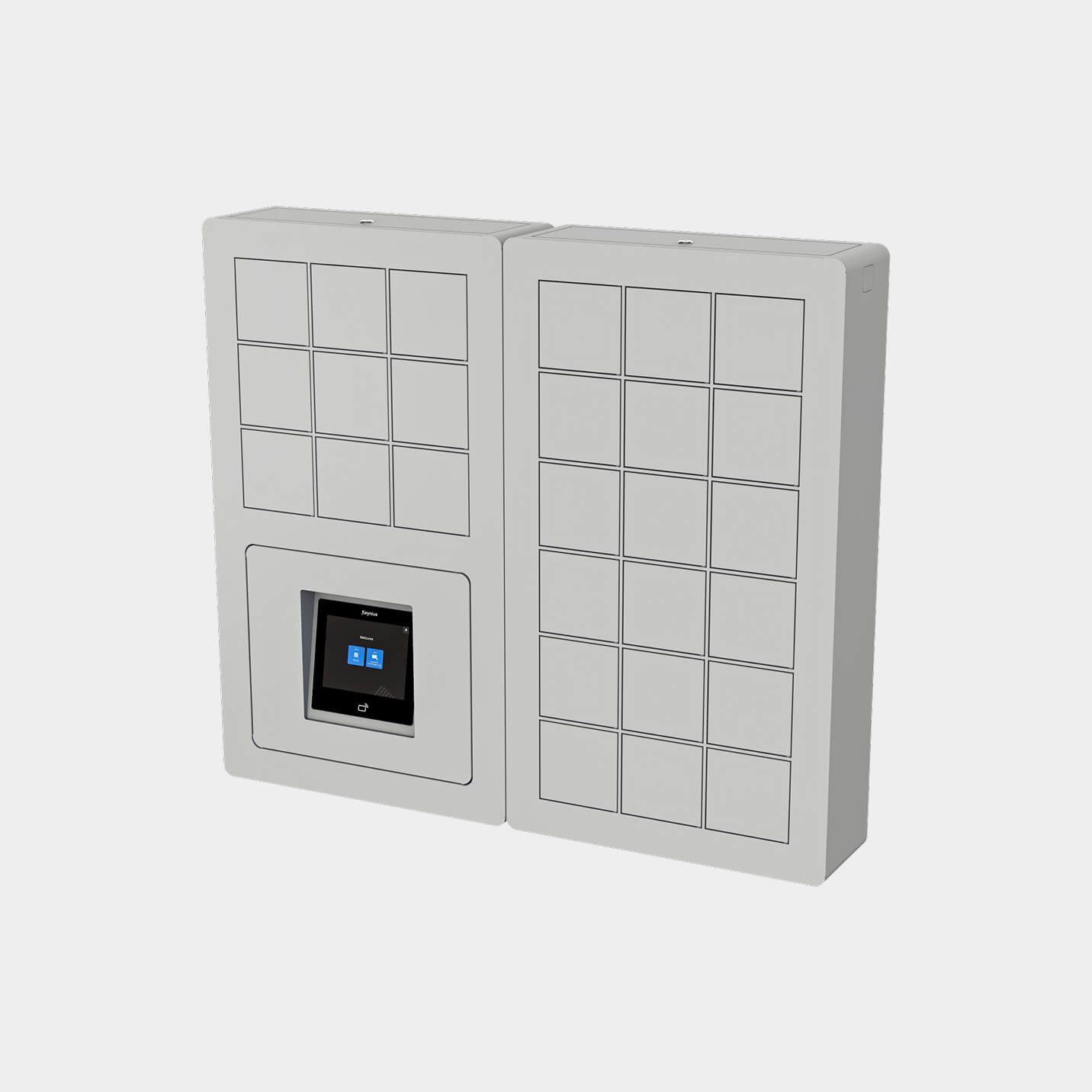 MiniWall locker in RAL 7035 color