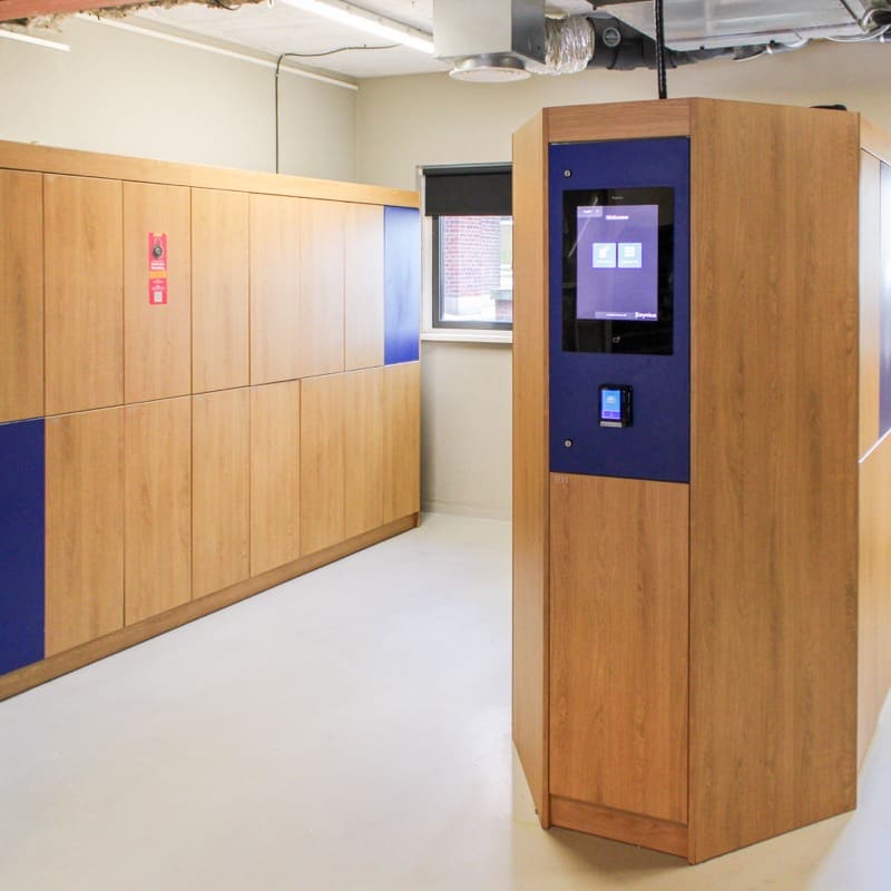 Installation de casiers à bagages ClinkNOORD avec terminal Keynius intégré