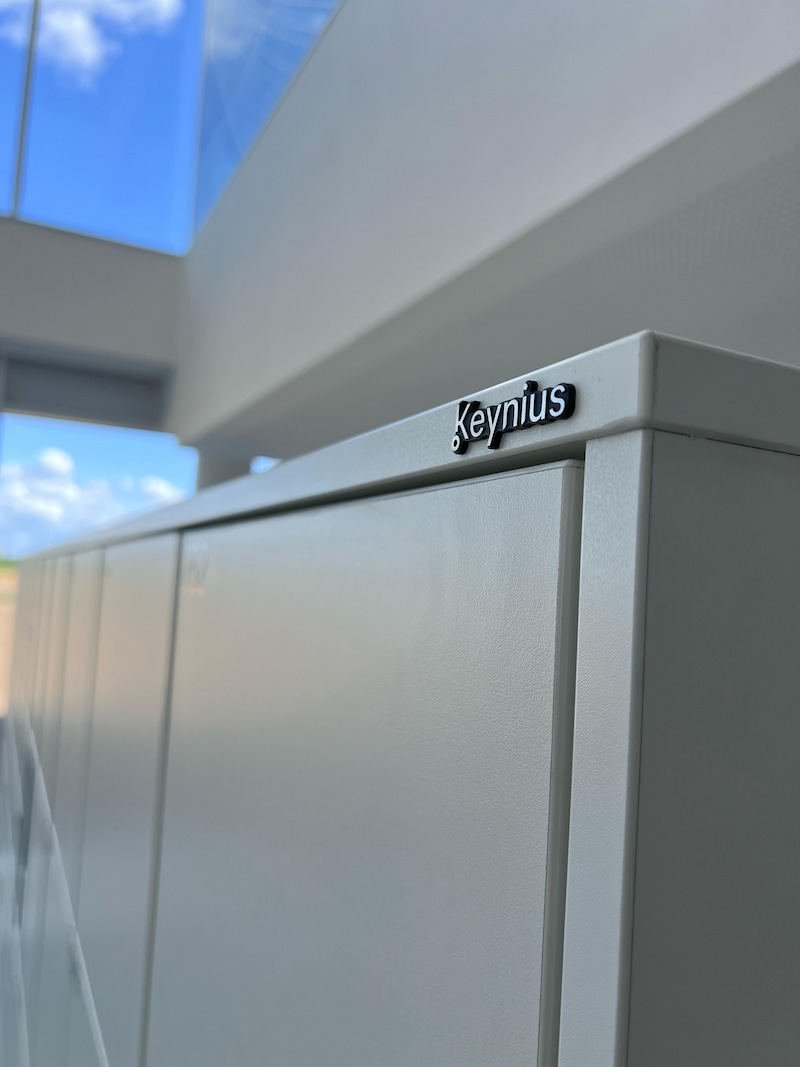 Detail of the Luvio locker installation at Thales