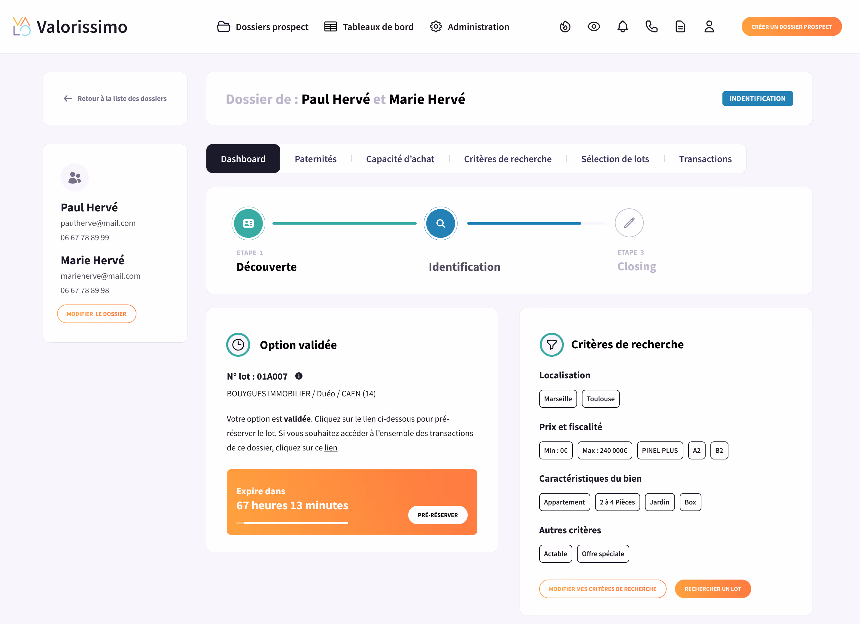 Dossier Prospect - valorissimo