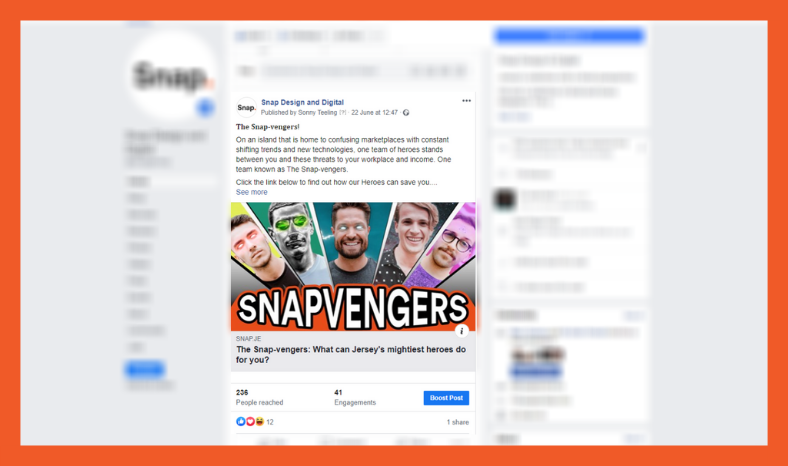 Facebook shared link size