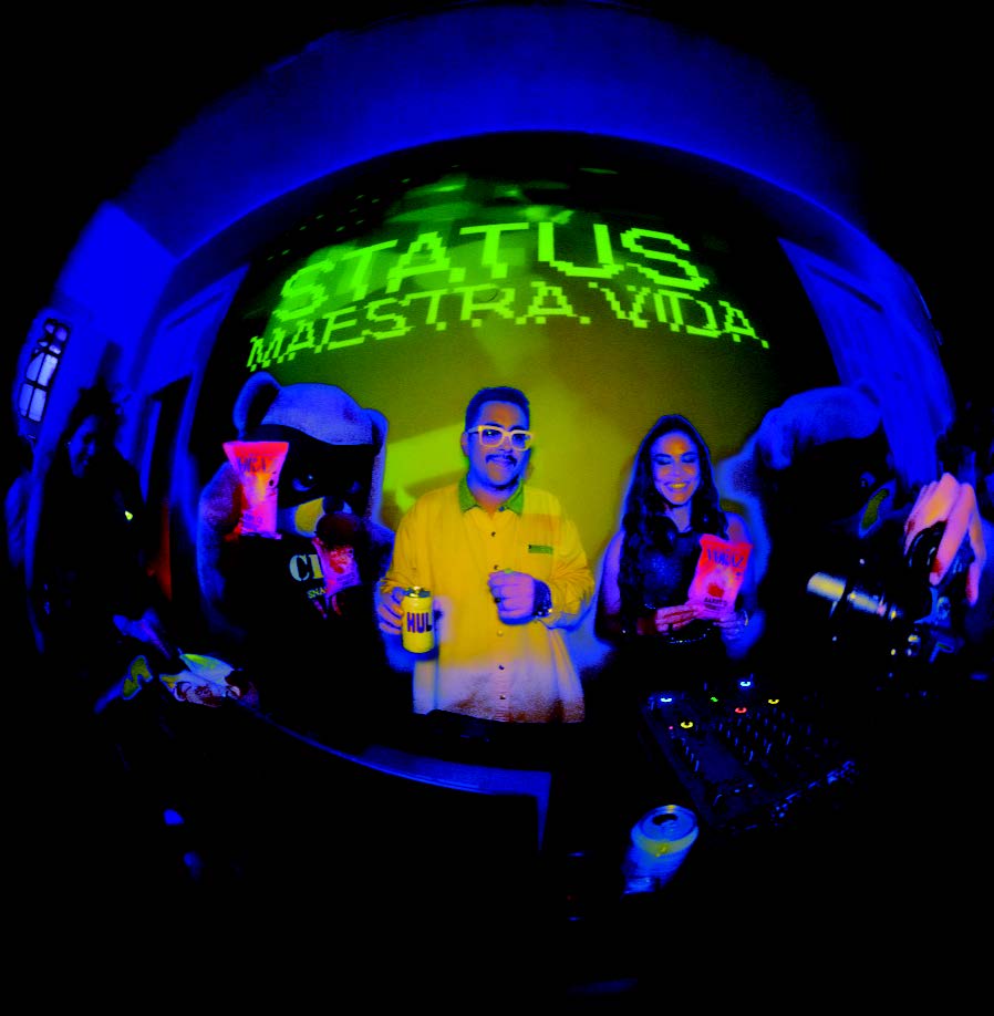 A photo of the status party and the DJ