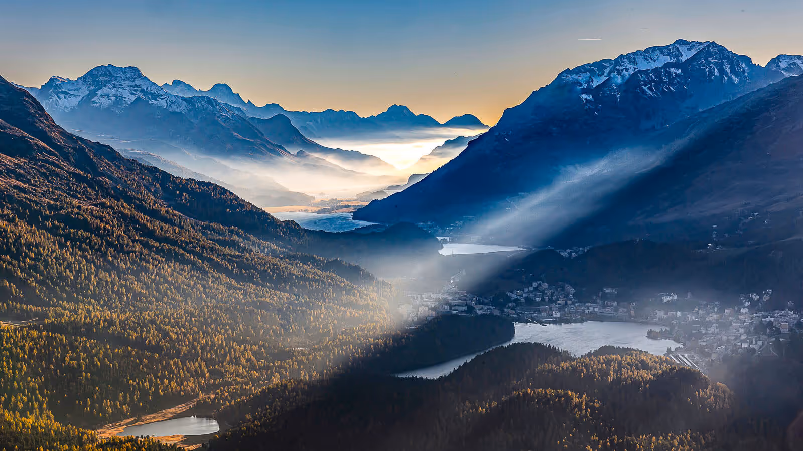 Muottas Muragl Sonnenuntergang