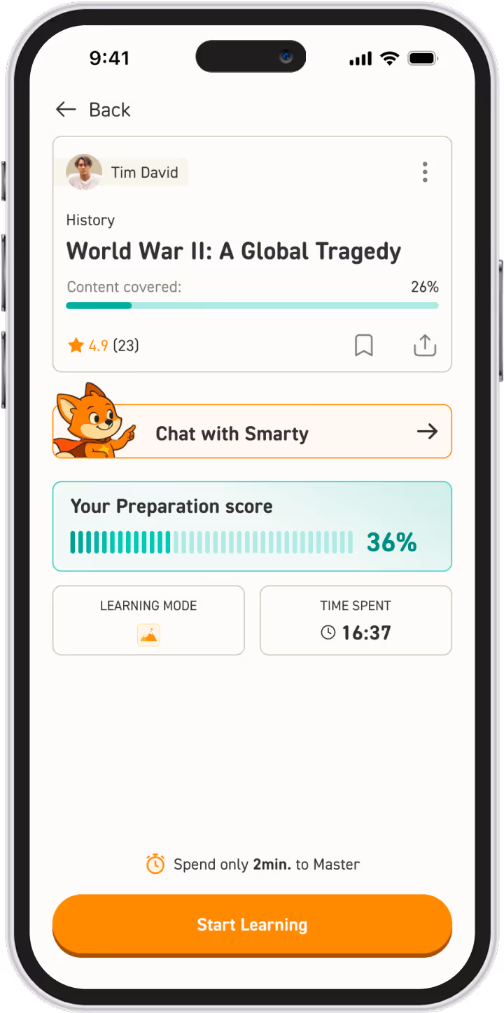 Smartphone showing The smartestway app
