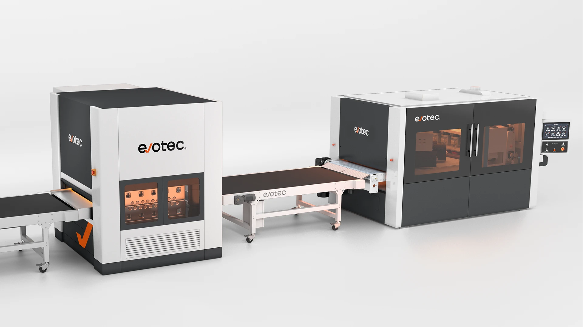 A metal finishing line that combines deburring and leveling