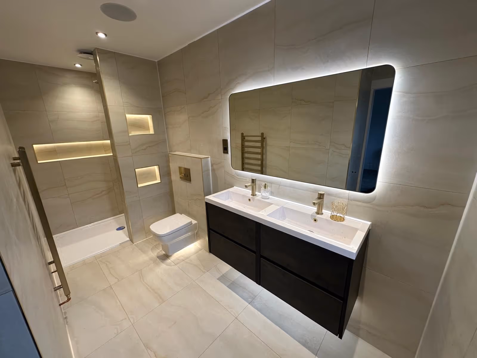 A modern bathroom 