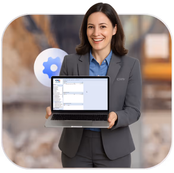 Mulher Sorridente Segurando Notebook