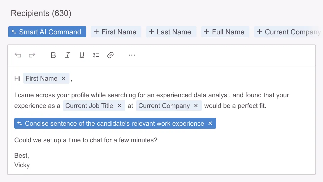 A blue button with the text "Current Company" on it.