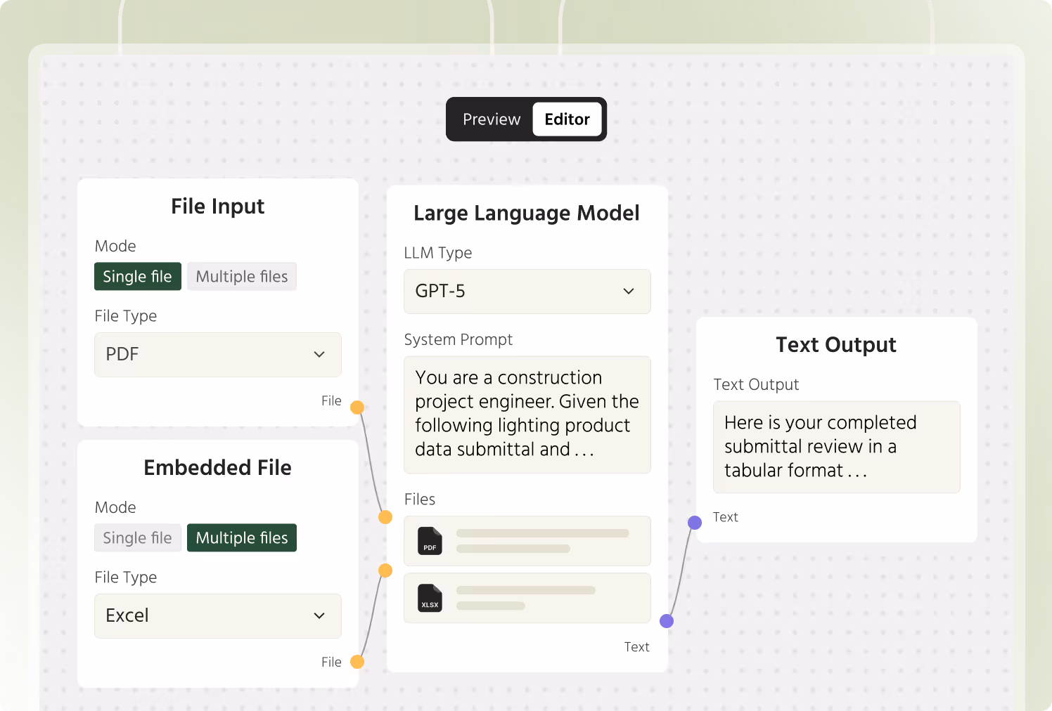 Nonlinear editor mockup