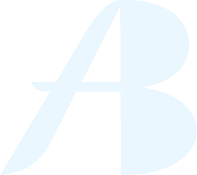Atelier Burgund logo made up of the capital letters A and B connected in the center in a stylish minimalist manner.
