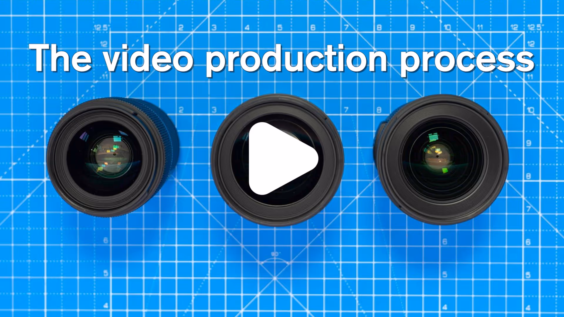 video thumbnail of three camera lenses on a blueprint background