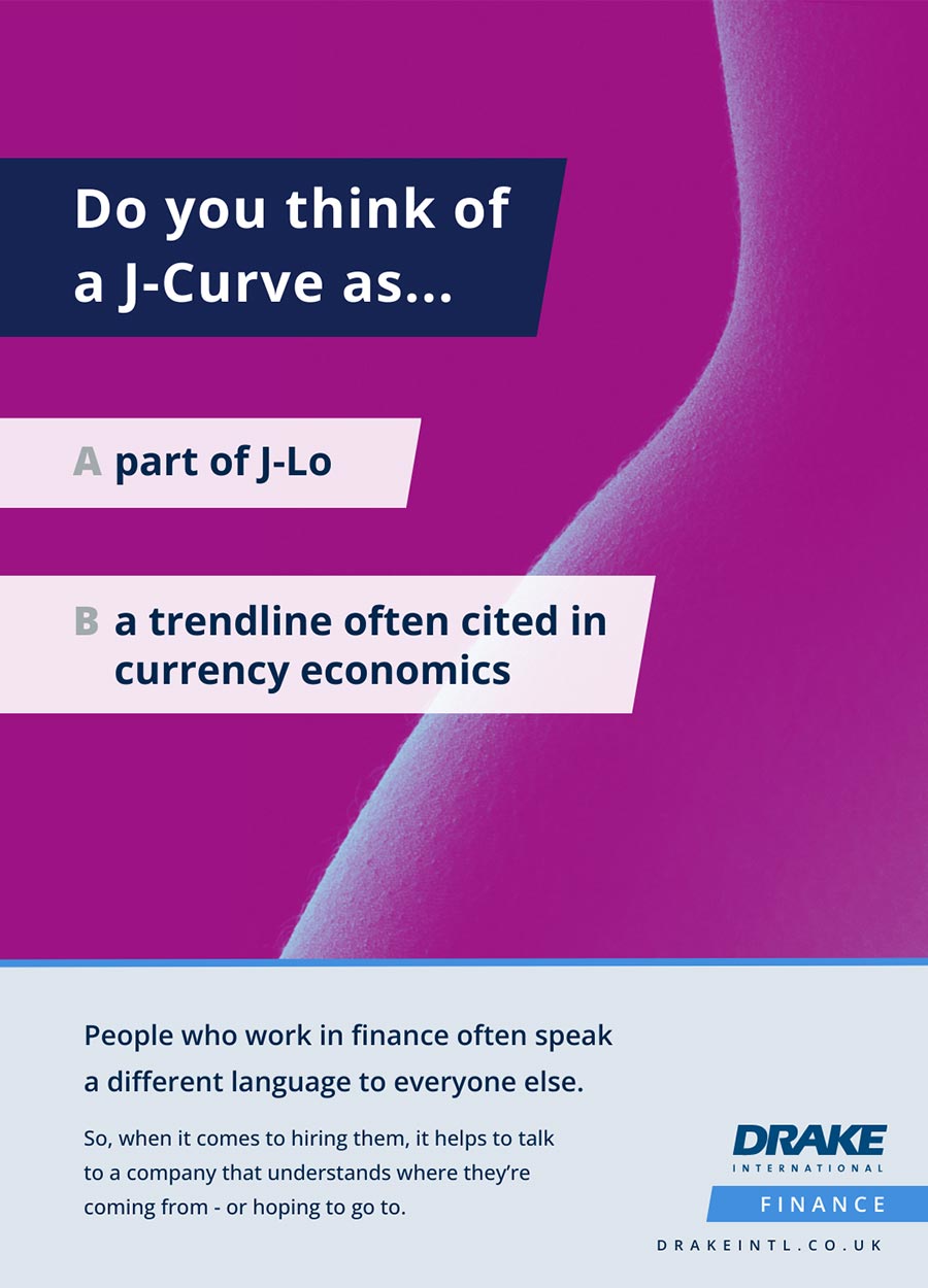 Headline: Do you think of a J-Curve as a) part of J-Lo, or b) a trendline often cited in currency economics. 