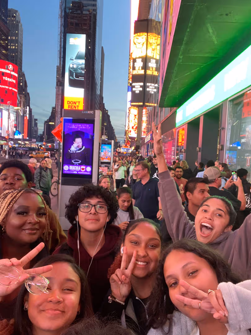 Students click selfie