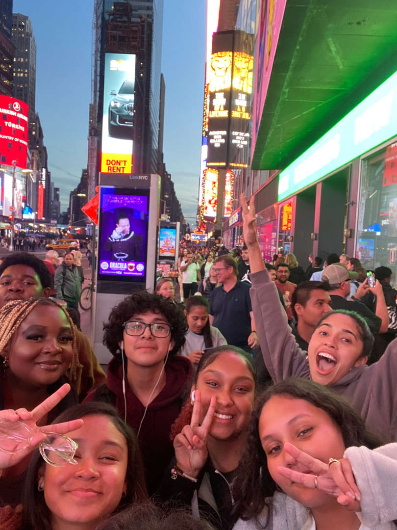Students click selfie