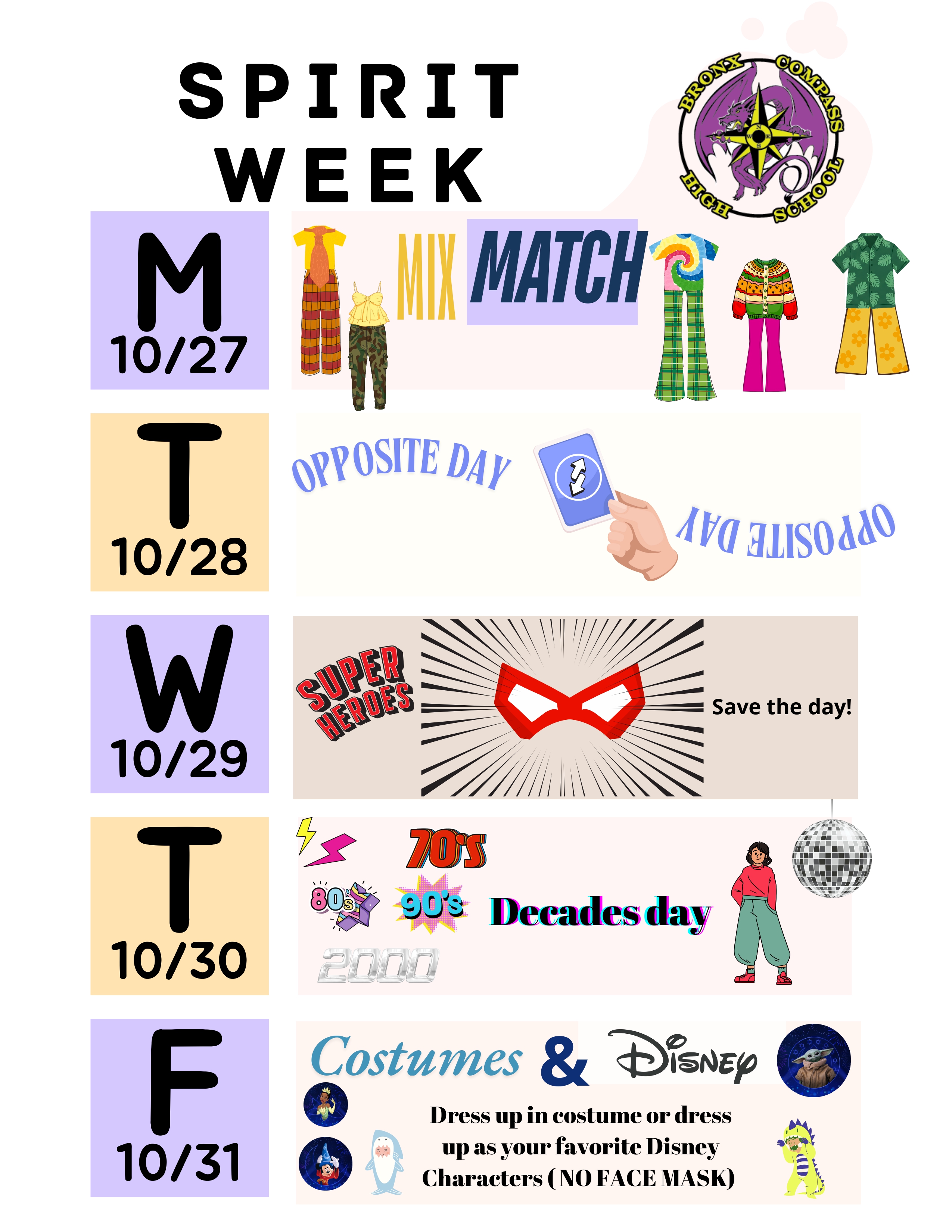 Spirit Week flyer
