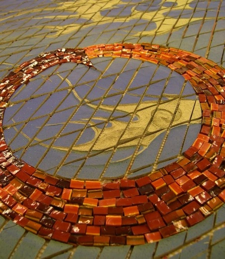 Eva Sperner, tile detail. OBACHT!, Haidhausen.