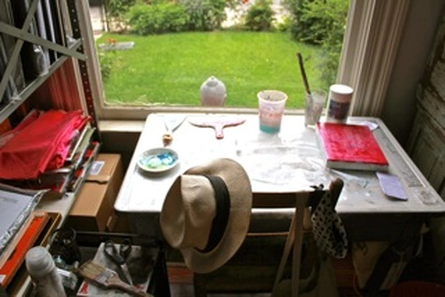 Aaron’s studio in his absence, July 2, 2013, The Archive Louis Zoellar Bickett (11 of 11). Photograph by Louis Zoellar Bickett.