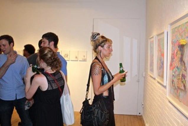 Arron Skolnick’s “Wayward Bound” opening at Rare Gallery, NYC, June 25, 2013 (2 of 80). Photograph by Louis Zoellar Bickett.