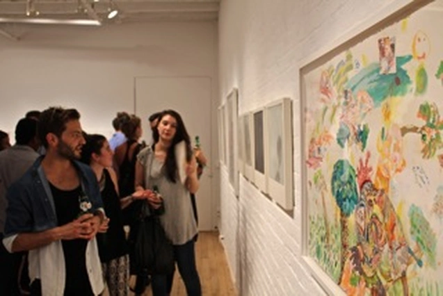 Arron Skolnick’s “Wayward Bound” opening at Rare Gallery, NYC, June 25, 2013 (5 of 80). Photograph by Louis Zoellar Bickett.