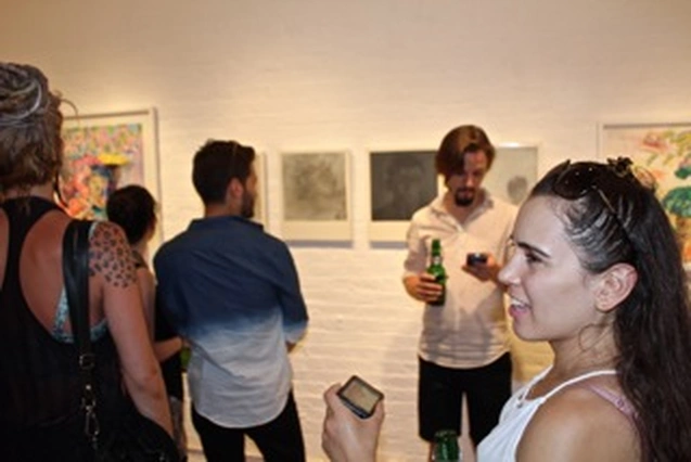 Arron Skolnick’s “Wayward Bound” opening at Rare Gallery, NYC, June 25, 2013 (6 of 80). Photograph by Louis Zoellar Bickett.