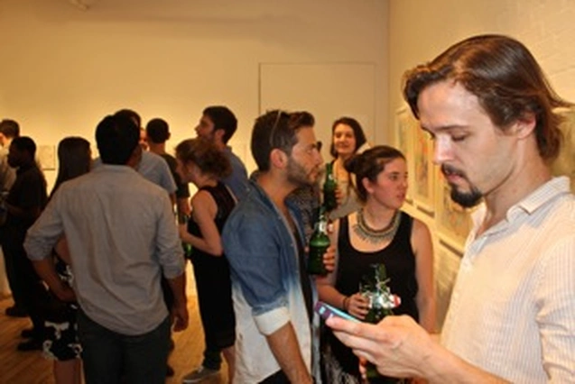 Arron Skolnick’s “Wayward Bound” opening at Rare Gallery, NYC, June 25, 2013 (7 of 80). Photograph by Louis Zoellar Bickett.