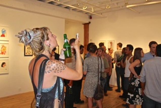 Arron Skolnick’s “Wayward Bound” opening at Rare Gallery, NYC, June 25, 2013 (9 of 80). Photograph by Louis Zoellar Bickett.