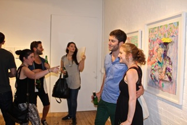 Arron Skolnick’s “Wayward Bound” opening at Rare Gallery, NYC, June 25, 2013 (10 of 80). Photograph by Louis Zoellar Bickett.