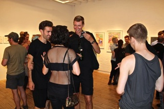 Arron Skolnick’s “Wayward Bound” opening at Rare Gallery, NYC, June 25, 2013 (15 of 80). Photograph by Louis Zoellar Bickett.
